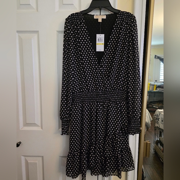 Michael Kors Dresses & Skirts - Michael By Michael Korrs Elegant Black and White Polka Dot Dress